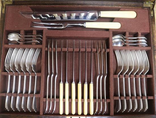 A canteen of plated cutlery